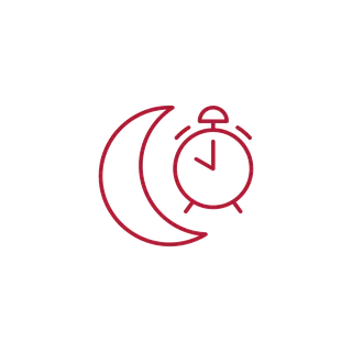 Crescent moon and alarm clock icon