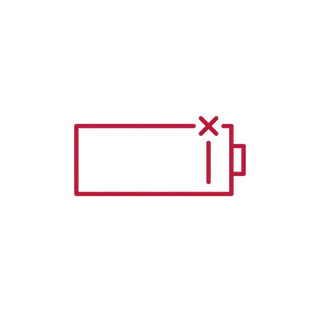 Depleted battery icon
